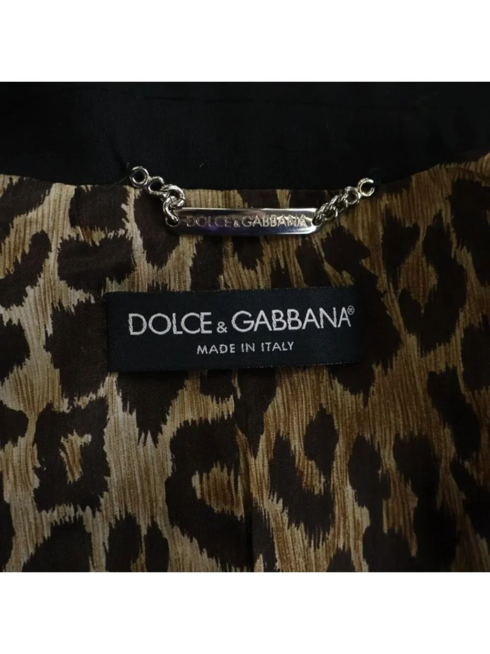 Dolce & Gabbana Set Suit Wool Leopard Tailored Jacket Trousers Pants 38 Black